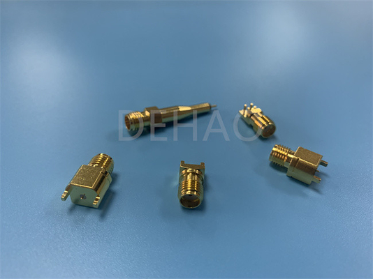 El oro del conector coaxial de SMA 2,92 RF plateó el aislador de encargo de las piezas PTFE de PTFE