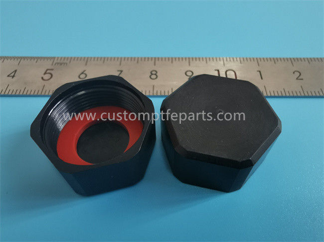 La nuez de hex. plástica del ABS negro capsula resistencia de la baja temperatura