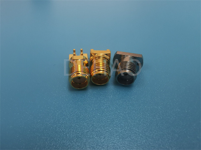 Piezas de encargo del aislador PTFE para 2,92 el oro del conector coaxial 40G del RF plateado